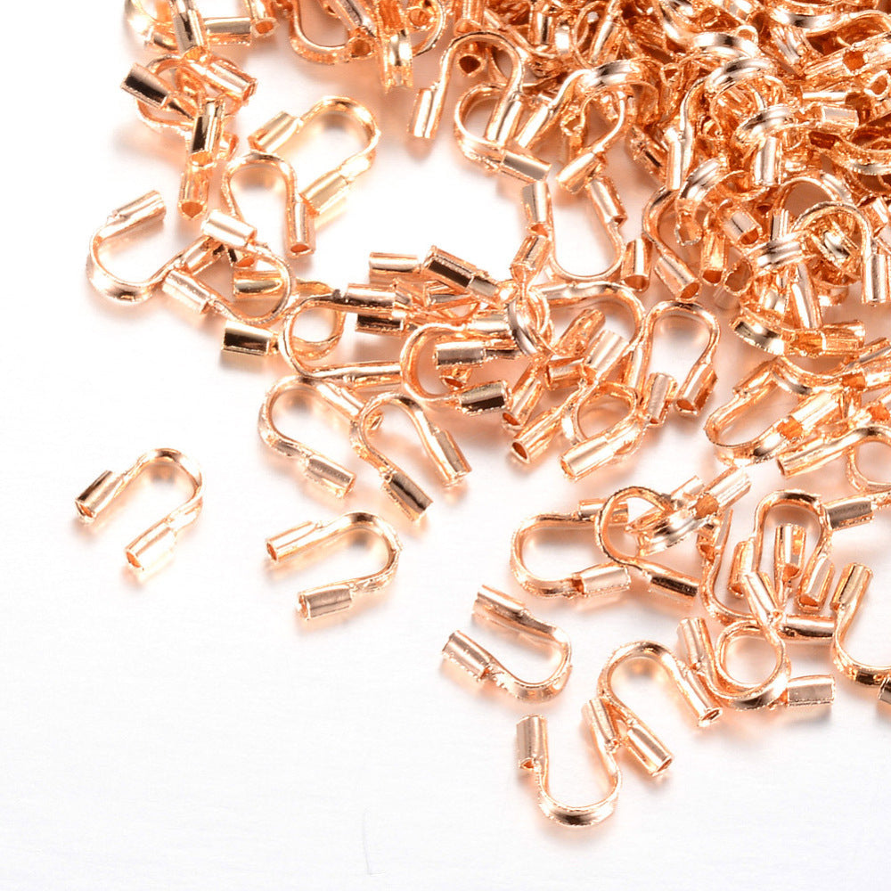 Wire protectors, Gold-plated, 4.5x5x1mm, 20 pcs