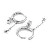 Creols med hamrad yta, sterlingsilver, 13mm