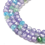 Zirconia Beads, Color Mix, Faceted, 3mm