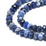 Sodalite Rondelle Beads, Blue, 6x4mm