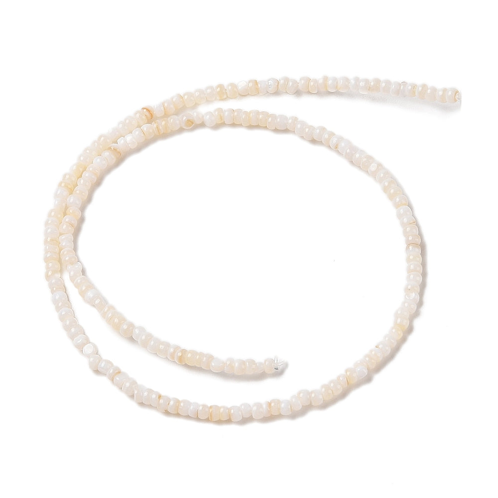 Shell Perler, Rondel, creme str. 3x2 mm