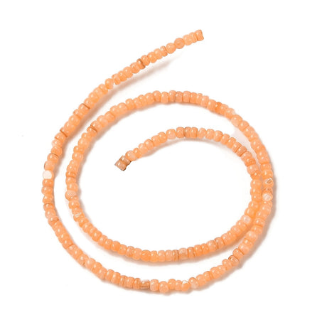 Shell Perler, Orange, Rondel ,3x2mm