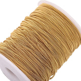 Waterproof Chain, Gold-Plated Steel, 1.5x0.4mm, 1m 