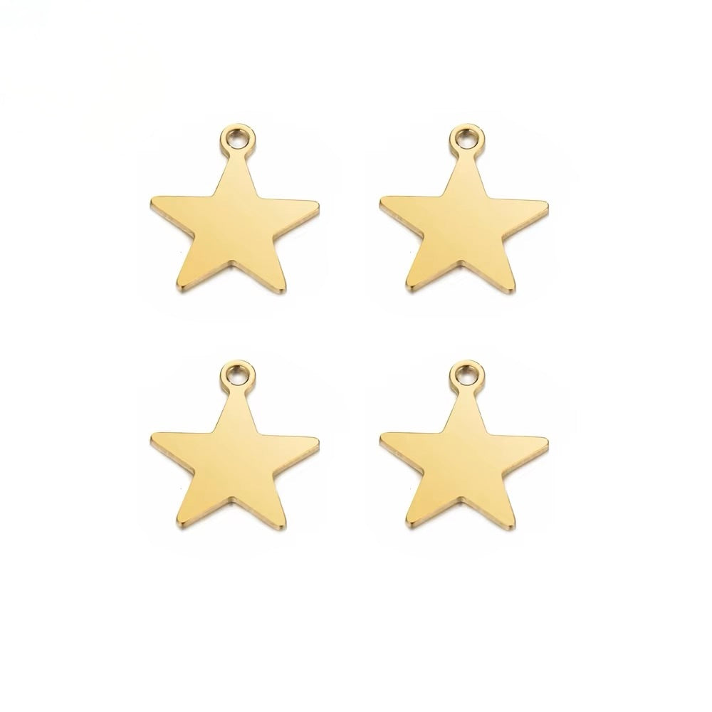 Attachment, Gold-plated Steel, Water-resistant, size 9 mm, 6 pcs. 