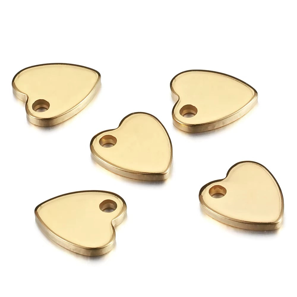 Attachment, Gold-plated Steel, Water-resistant, size 9 mm, 6 pcs. 