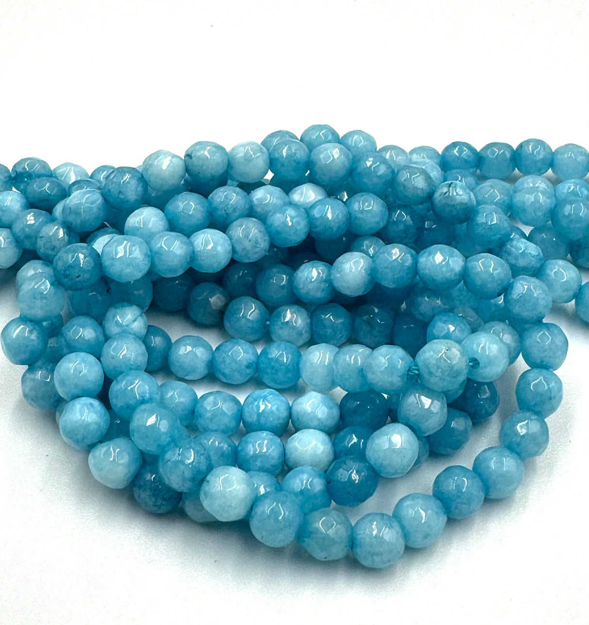 Aquamarin, blau, 10mm