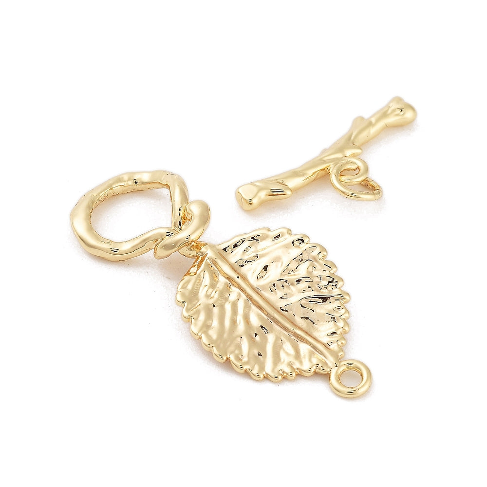 Toggle Lock With Gold Plated Brass Dragonfly