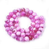 Agat Fire Agat Perler, facetteret  violet, 8 mm