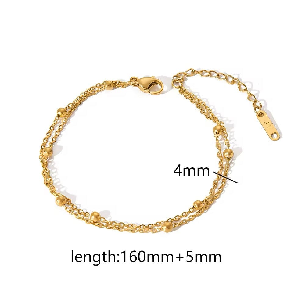 Armbånd Auktion X.........Vandfast Armbånd, 18K Forgyldt Stål, 16+5cm