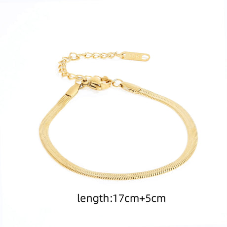 Armbånd Vandfast Snake armbånd, 18K Forgyldt Stål, 17+5 cm