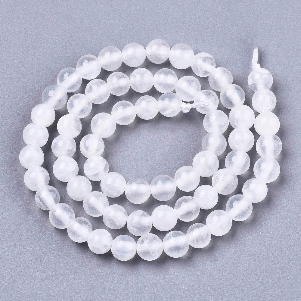 Selenit, white/ready, round, Grade AAA, 8mm