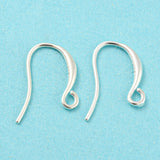 Sterling Silver 925 Ear Hooks, Gold Plated, 19mm