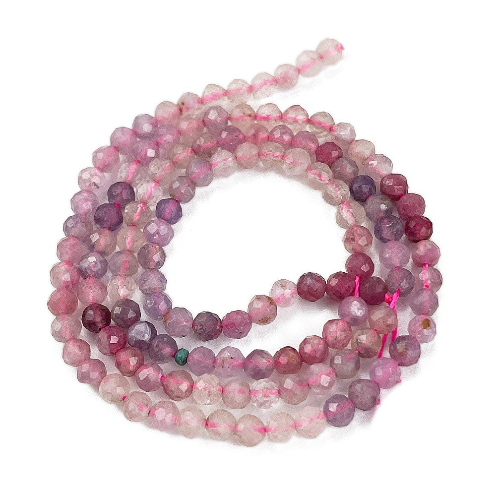 Tourmaline Beads, Faceted, 3.5 mm 