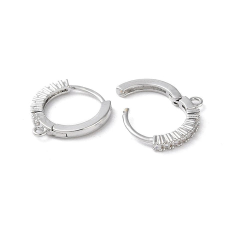 creoler Creoler Med Zirkonia Sten, platiniums farvet 13,5x12,5 mm