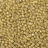 Seed Beads, Metallic Guld, 3mm