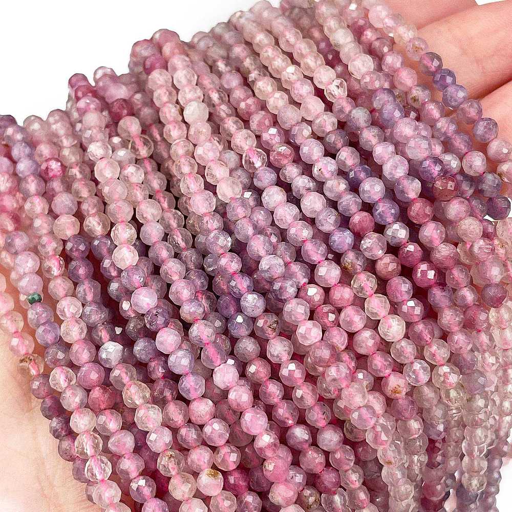 Tourmaline Beads, Faceted, 3.5 mm 