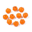 Enkelt perler og sæt Håndlavet Blomster Glasperler,  Orange, 10-11mm, 6 Stk