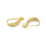 Ear hooks with light pattern, long -lasting gilding, 15x2.5mm