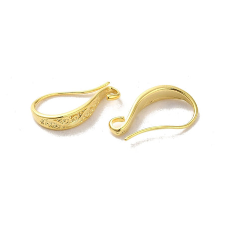 Ear hooks with light pattern, long -lasting gilding, 15x2.5mm