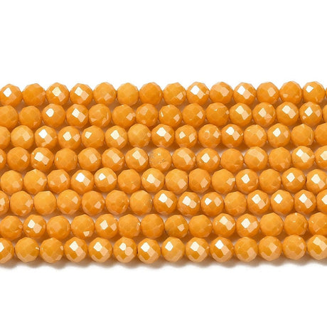 Glasperler Zirkonia Perler, Orange, 3mm