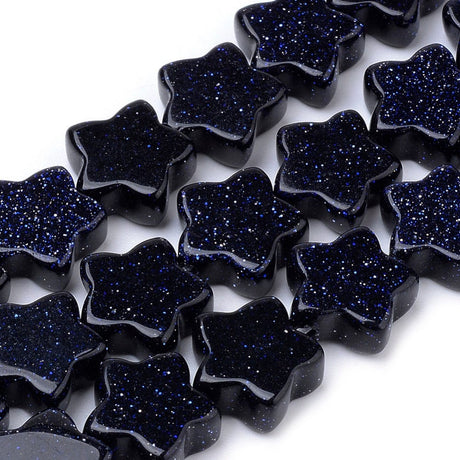 Goldstone Blue gold stone Stjerne Perler, str. 12 mm