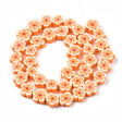 Heishi perler Fimo blomster, orange str. 10x7 mm