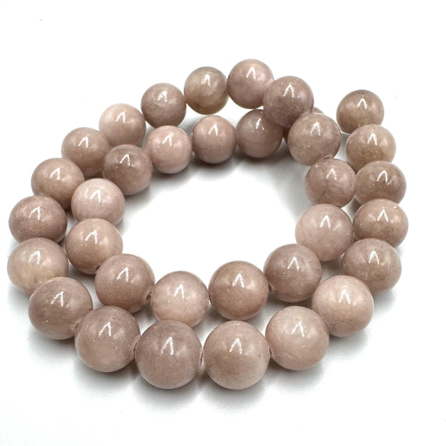 Jade Jade Perler , beige, 12mm