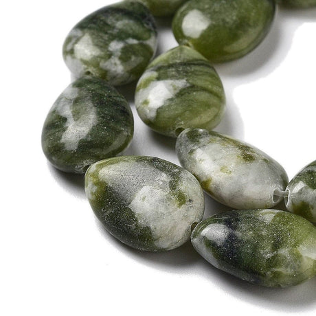 Jade Southern Jade, flad oval perle str. 18x13,5 mm