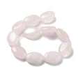 Kvarts Perler Rosa kvarts, flad oval perle str. 18x13,5 mm