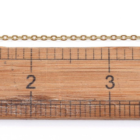 Metervarer etc. Vandfast Anker Kæde, 18K Forgyldt Stål, Oval, 2.5x2x0.5mm