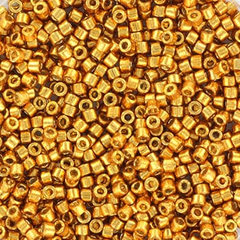 miyuki beads Miyuki Delica Perler, DB 1833, Duracoat Galvanized Yellow Gold, 11/0