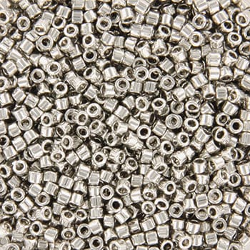 miyuki beads Miyuki Delica Perler, DB 38, Galvanized Plated Silver, 11/0