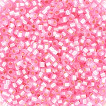 miyuki beads Miyuki Delica Perler, DB1335, Silverlined Dyed Pink, 11/0