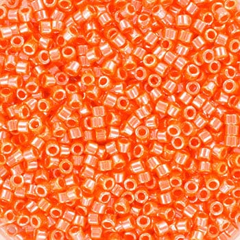 miyuki beads Miyuki Delica Perler, DB1563, Opaque Luster Mandarin, 11/0