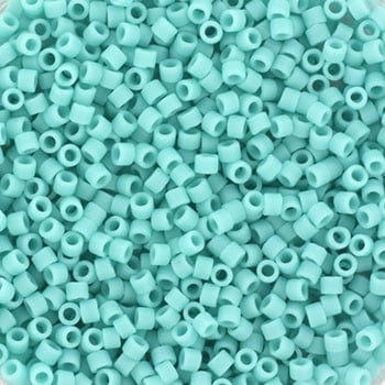 miyuki beads Miyuki Delica Perler, DB1586, Opaque Matte Sea Opal, 11/0