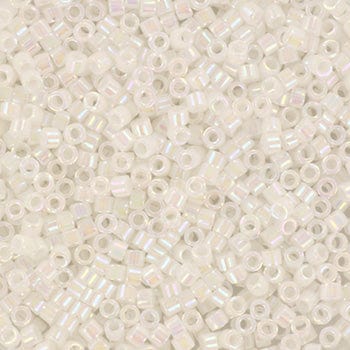 miyuki beads Miyuki Delica Perler, DB202, Opaque AB White Pearl, 11/0