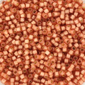 miyuki beads Miyuki Delica Perler, DB2172, Duracoat Of Silverlined Dyed Rose Copper, 11/0