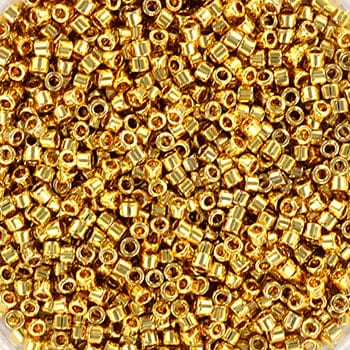 miyuki beads Miyuki delica's 11/0 - 24kt gold light plated 31L