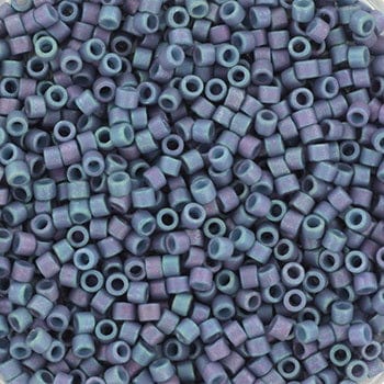 miyuki beads Miyuki delica's 11/0 - metallic matte luster steel blue 376