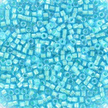 miyuki beads Miyuki delica's 11/0 - mint pearl lined ocean blue 1708