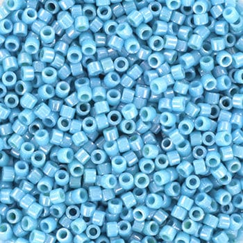 miyuki beads Miyuki delica's 11/0 - opaque luster medium turquoise blue 218