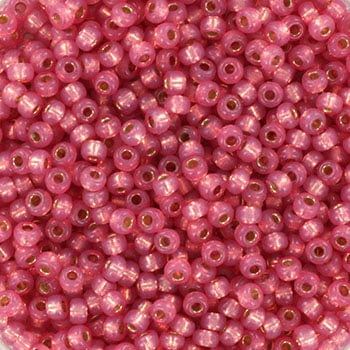 miyuki beads Miyuki Rocailles Perler, RR4237, Duracoat Silverlined Dyed Pink, 11/0