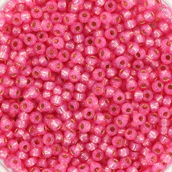 miyuki beads Miyuki seed beads 11/0 - silverlined dyed alabaster rose 556