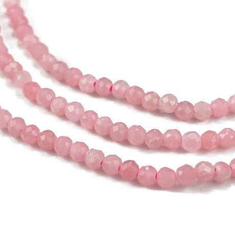 Opal Opal Perler, pink, Facetteret, 2x1,5 mm