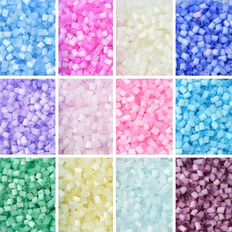 Pandahall DIY SÆT Seed Beads, tube model str. 2x1,8 mm, ca 12300 stk perler