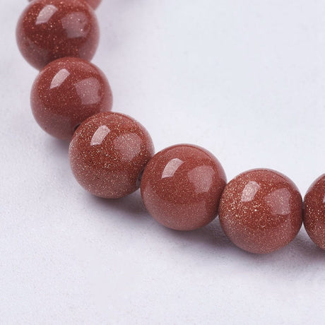 Pandahall Goldstone Goldstone, Brun 6mm