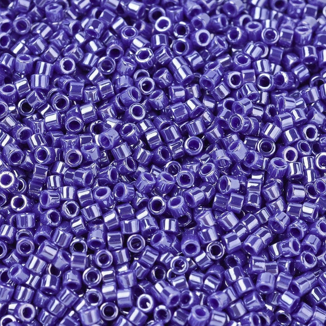 Pandahall miyuki beads Miyuki Delica Perler, DB 1569, Opaque cyan blue luster, 11/0