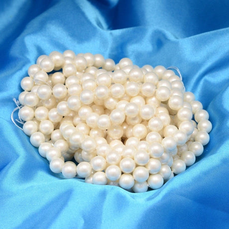 Pandahall Shell Perler 4 mm shell perler, off white