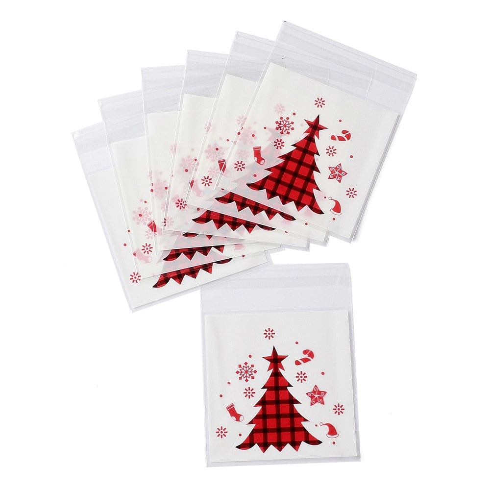ERKOON 200 PCS Christmas Cellophane Treat Bags Clear Cookie Candy Bags  Goodie Bags Xmas Gift Bags with 250 PCS Twist Ties for Christmas Party  Supplies (4 Styles) : Amazon.in: Home & Kitchen