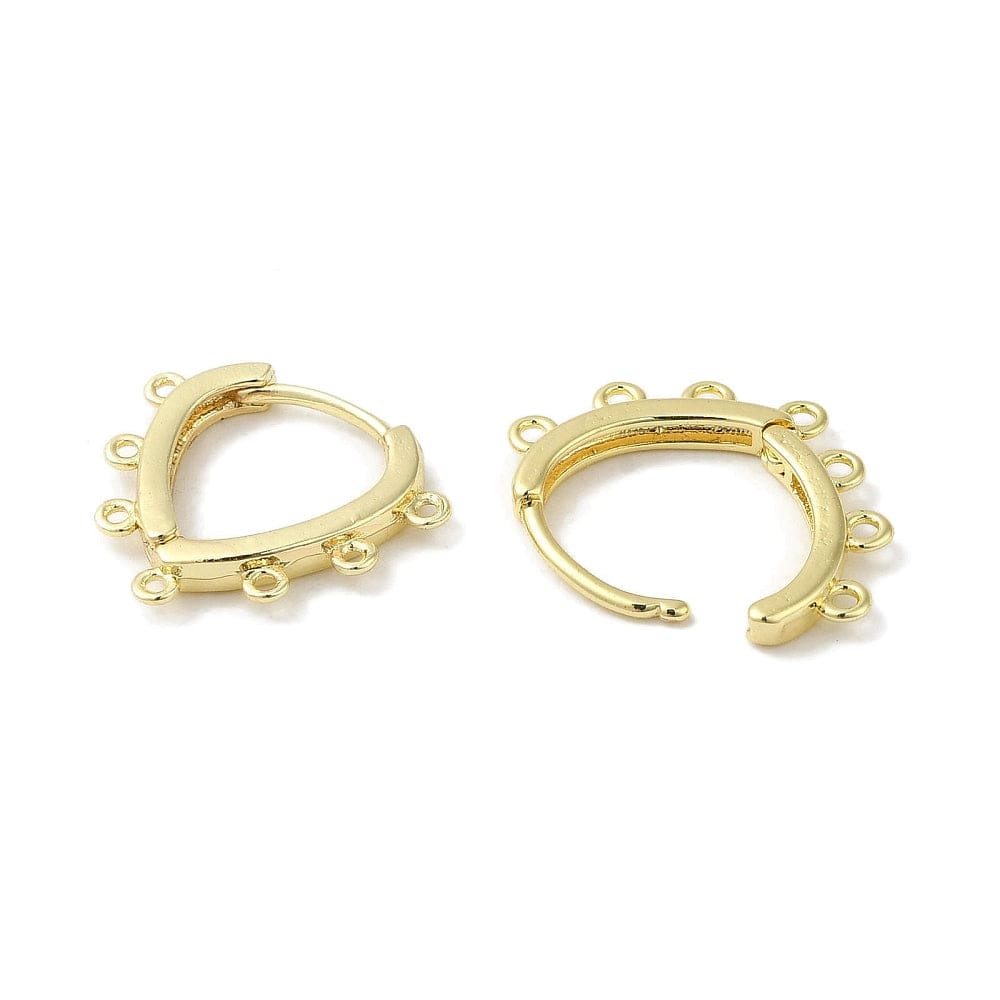 Pandawhole creoler Creol Med 5 Øjne/Loops, 18K Forgyldt, 15x16 mm